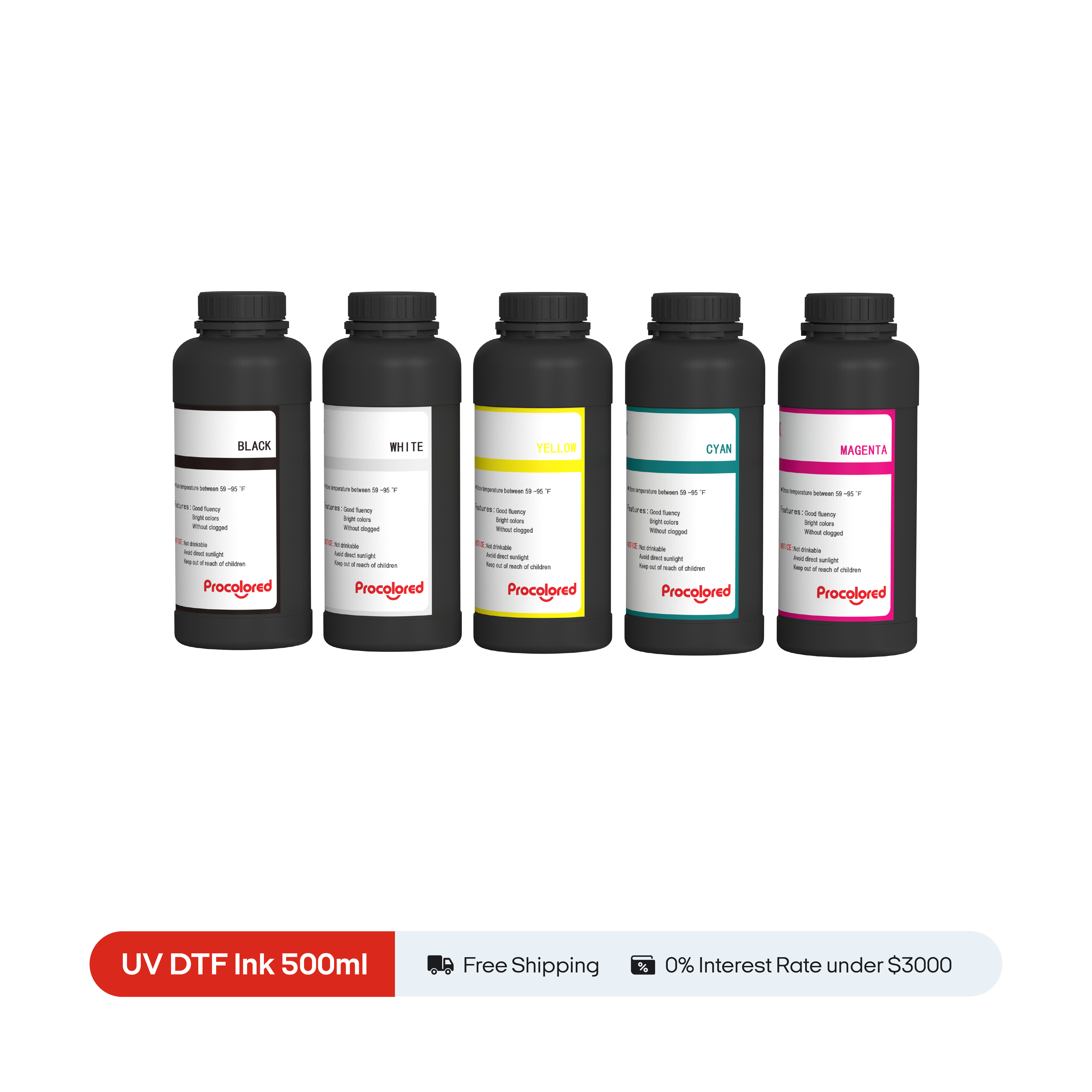 Encre Procolored pour imprimante UV DTF 500 ml