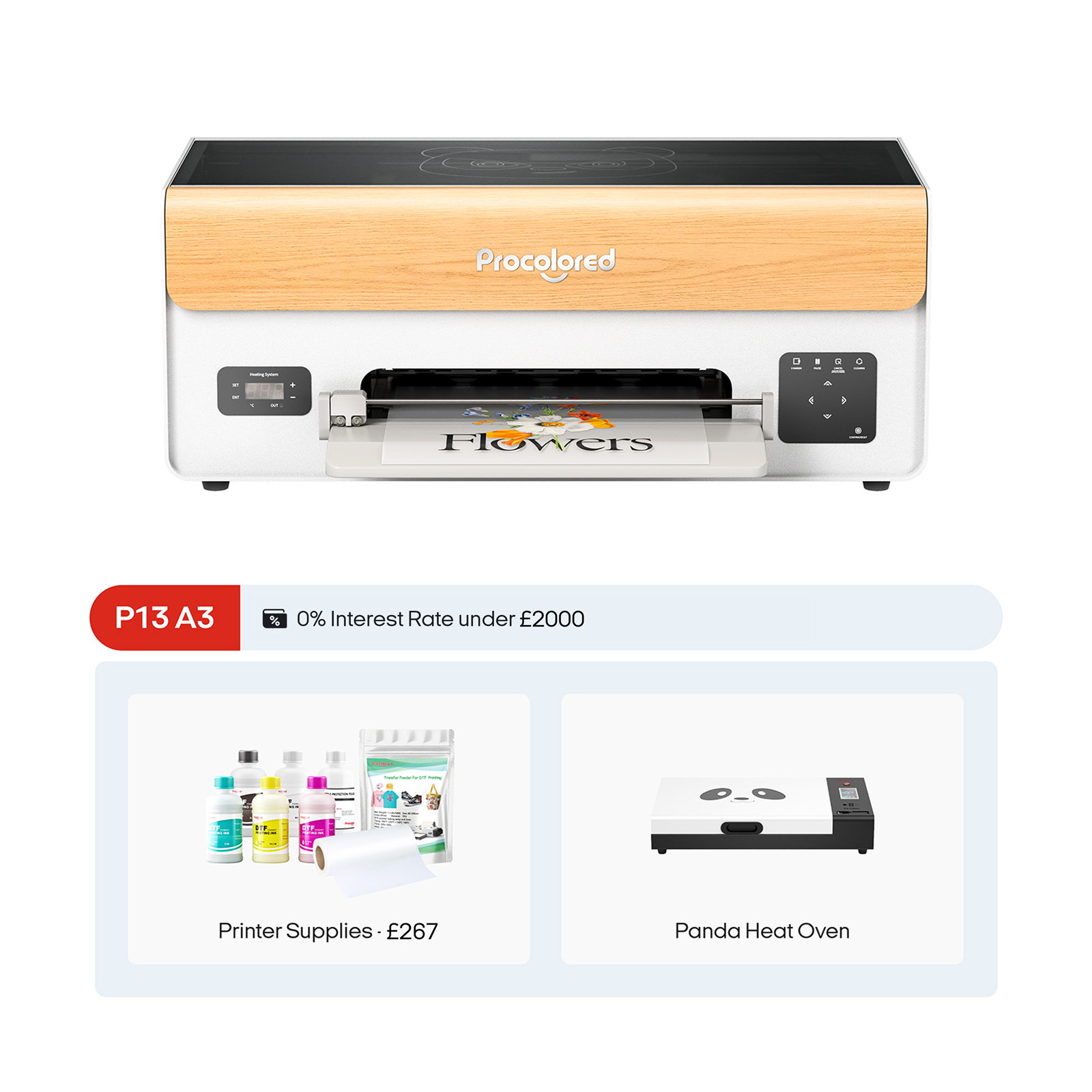Procolored P13 DTF-Drucker 13" A3 XP600 & Ofen