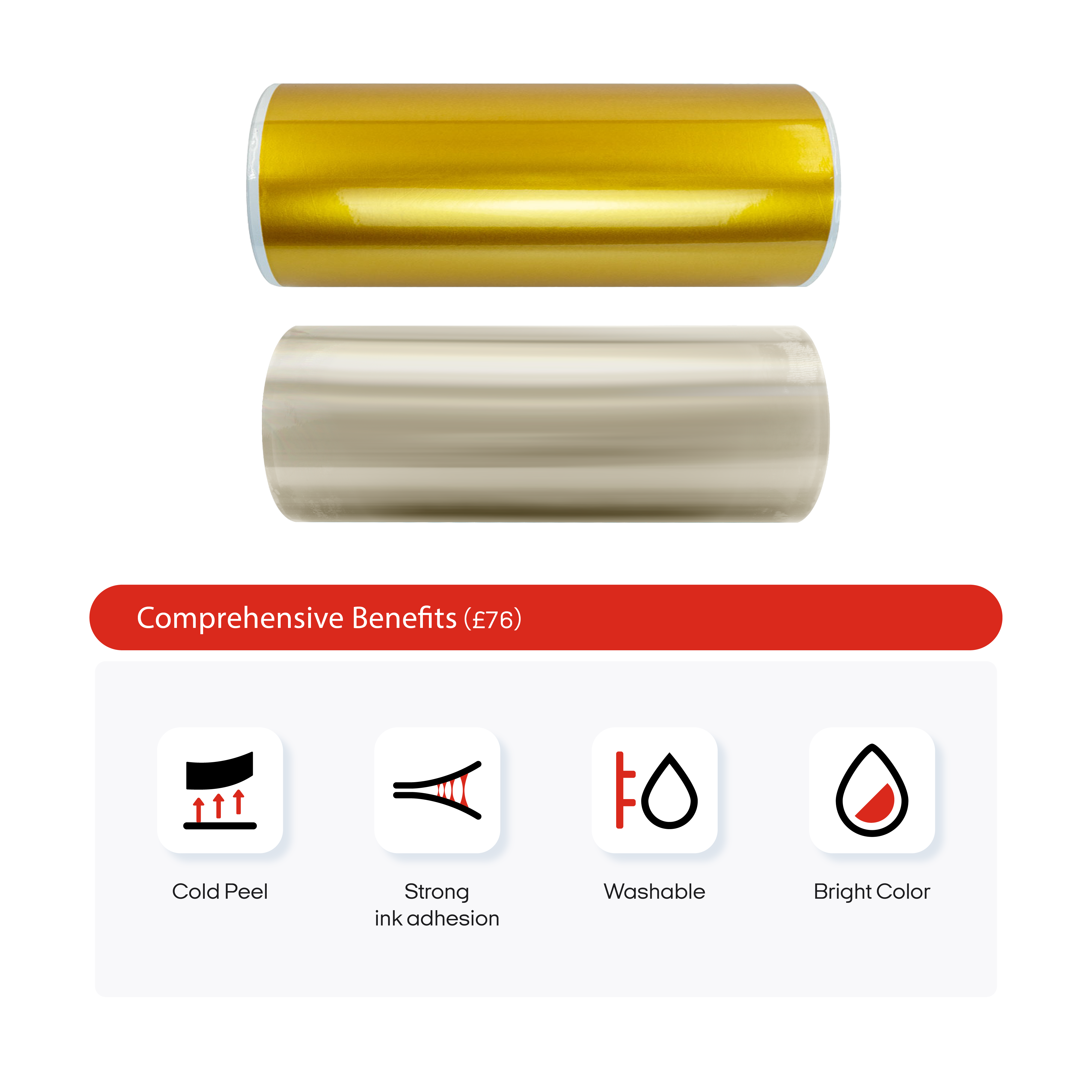 Procolored UV DTF Transfer Hot Stamping Gold Film——fit for A3 UV DTF Printer