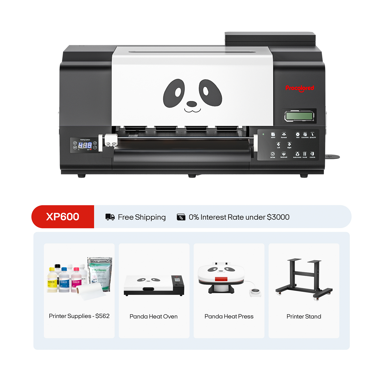 Impresora Procolored F13 Pro Panda DTF 13" A3 Doble XP600 + Soporte y Paquete Completo