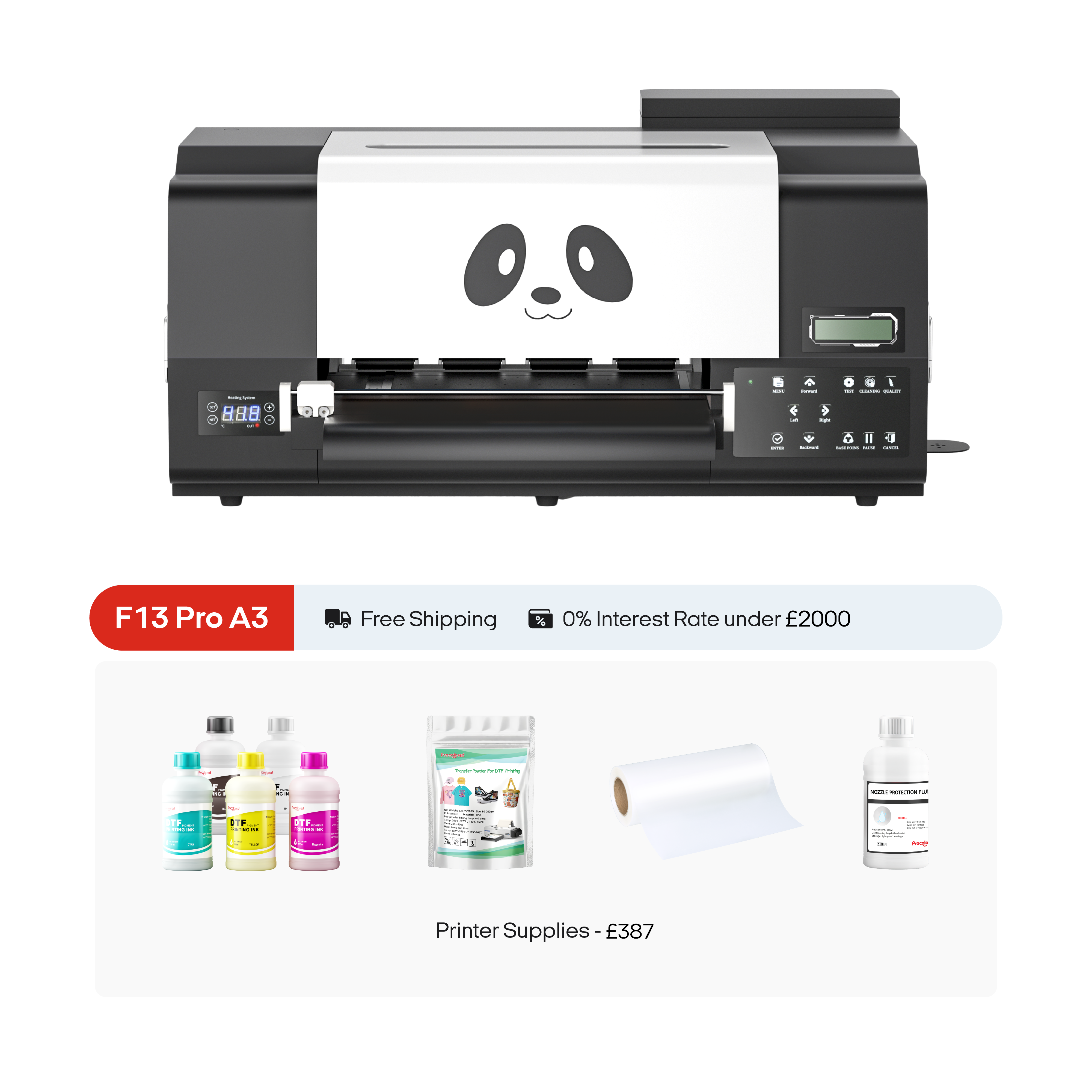 13" Doppeldruckköpfe DTF PRO A3 DTF Drucker (Direct to Film Drucker)