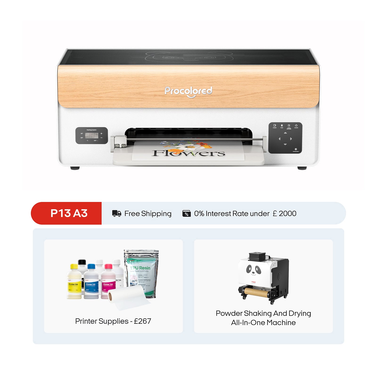 Impressora Procolored P13 DTF 13" A3 XP600 (Oferta de um Forno Grátis)