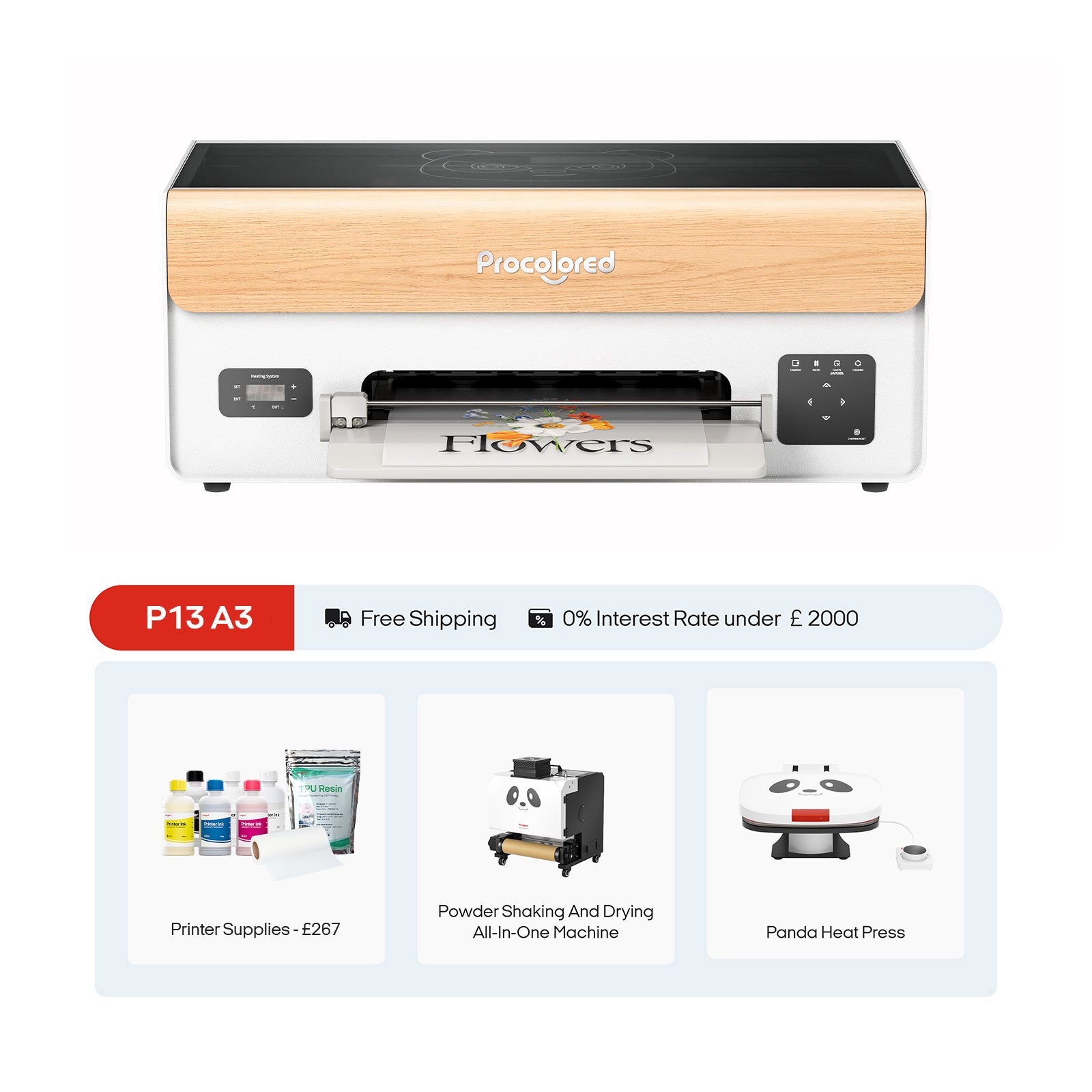 Impressora Procolored P13 DTF 13" A3 XP600 (Oferta de um Forno Grátis)