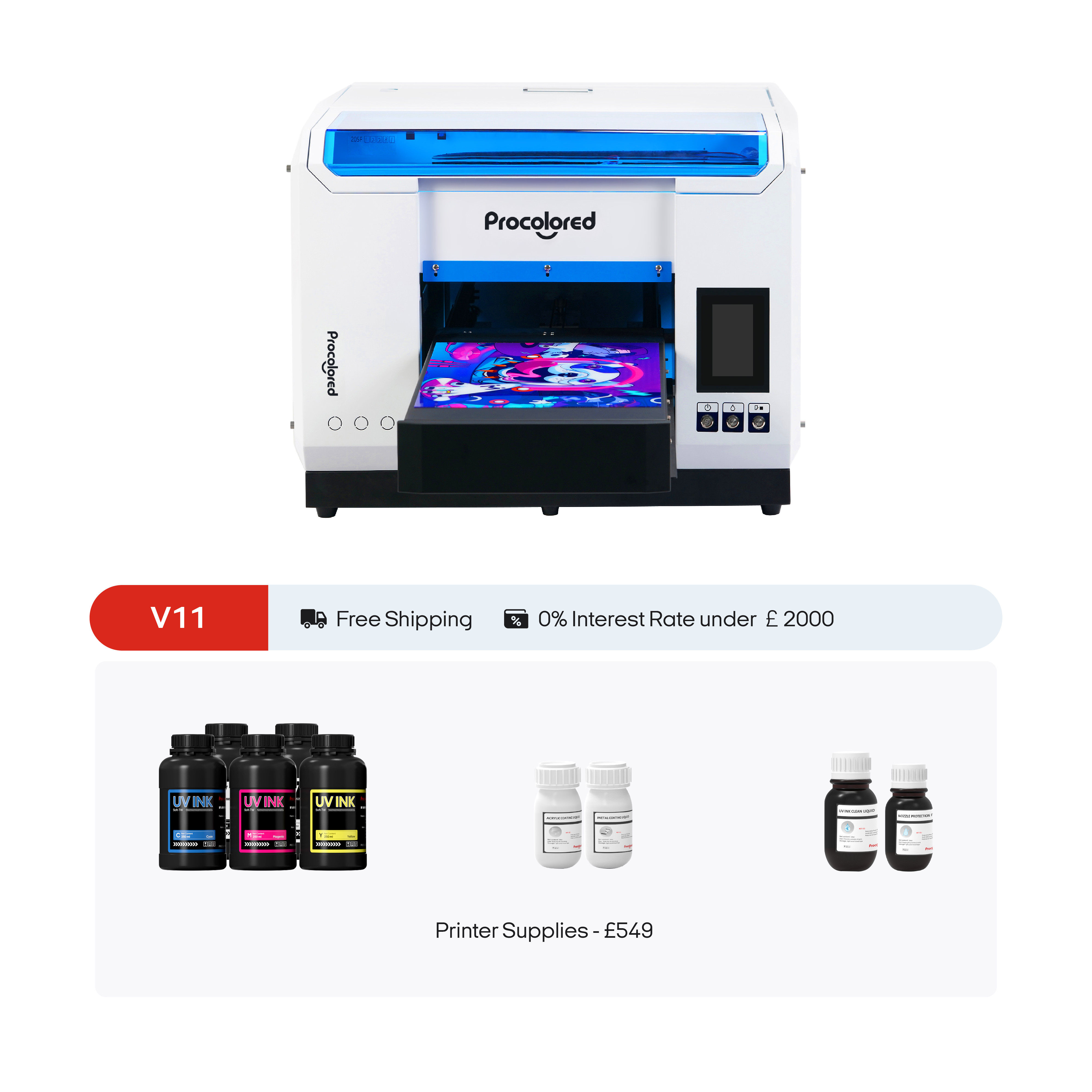 Stampante UV Procolored V11 11,4" A3 R1390