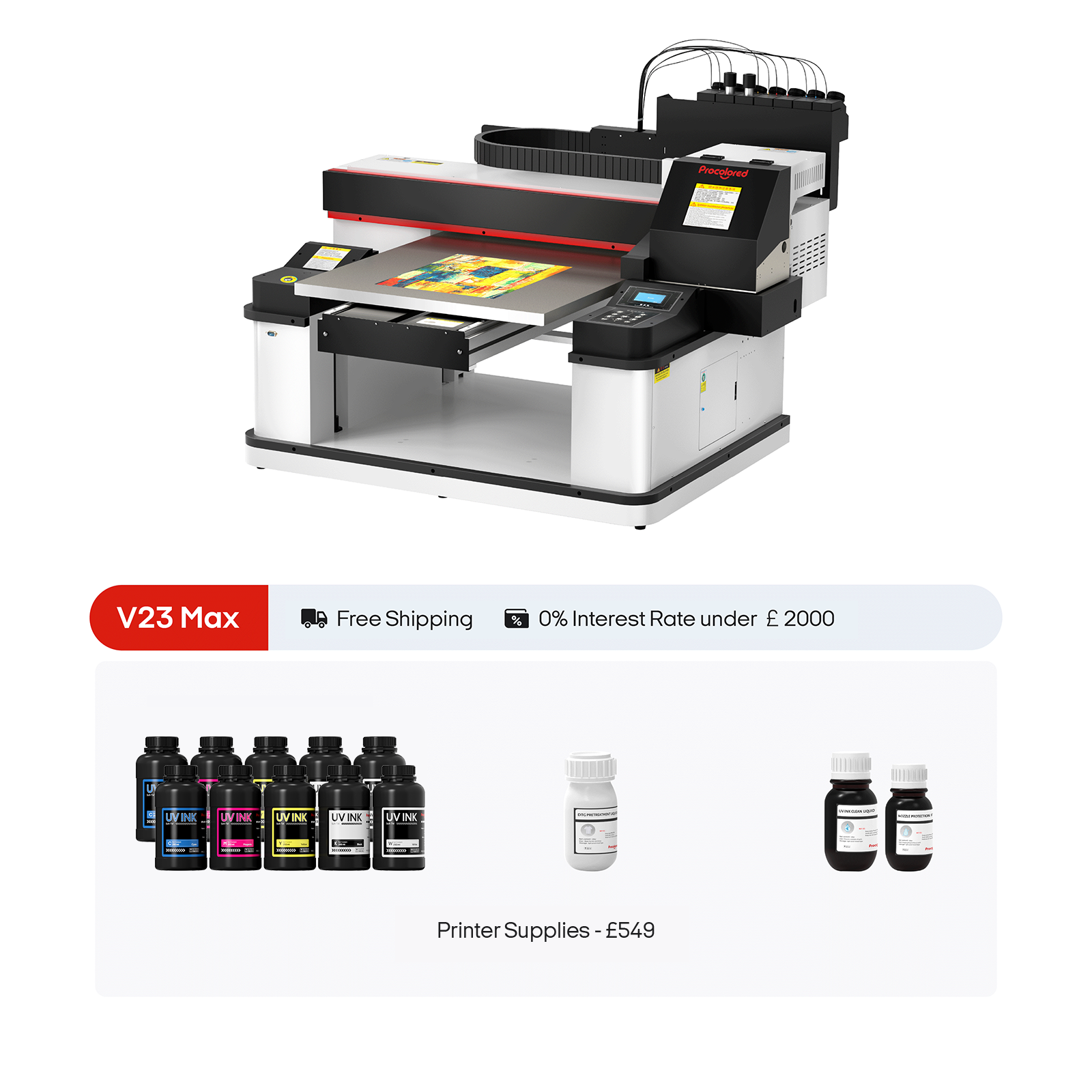 Procolored V23 Max Stampante UV 23,6" A1 Dual/Tri TX800/XP600
