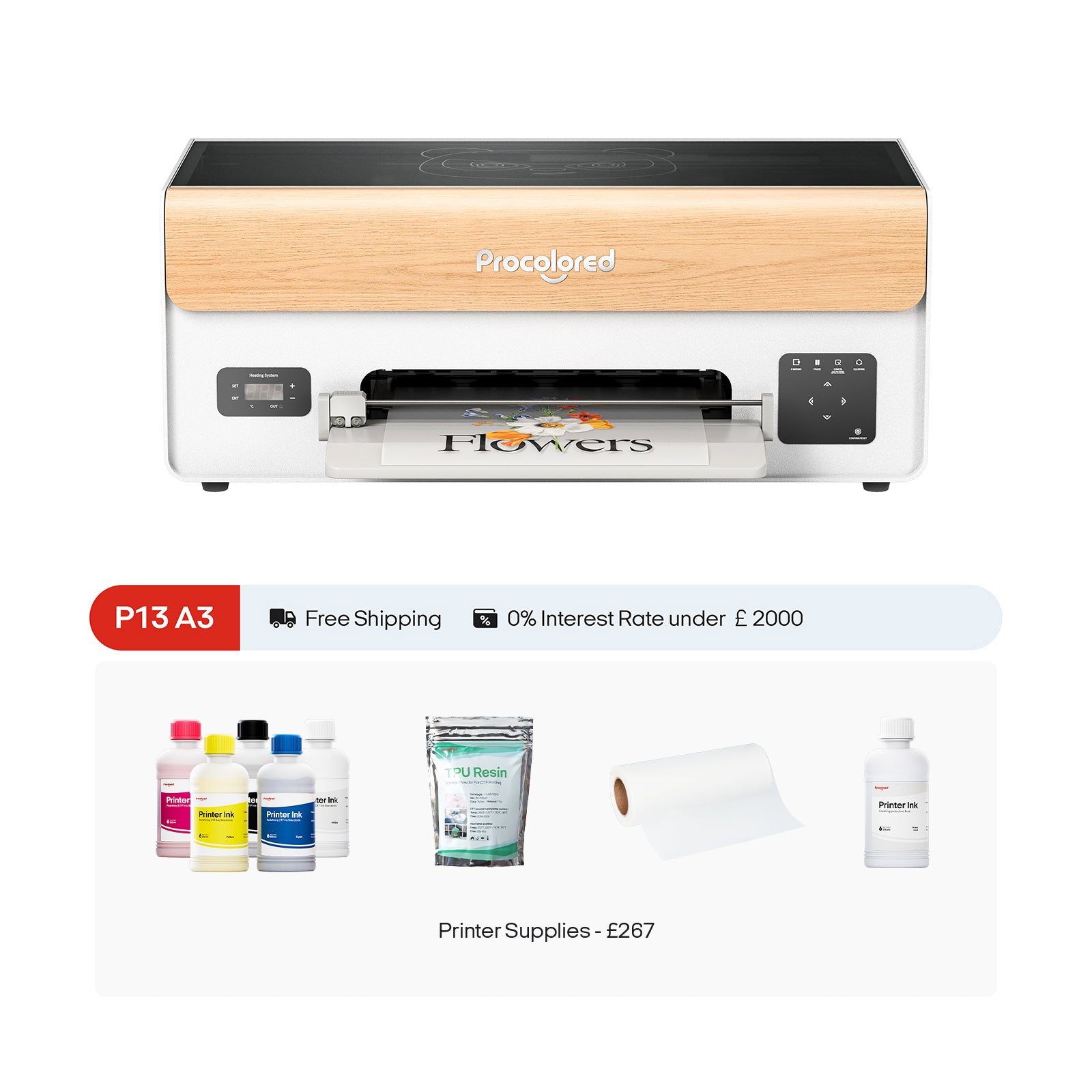 Procolored P13 DTF-Drucker 13" A3 XP600 (Kostenloser Ofen im Angebot)