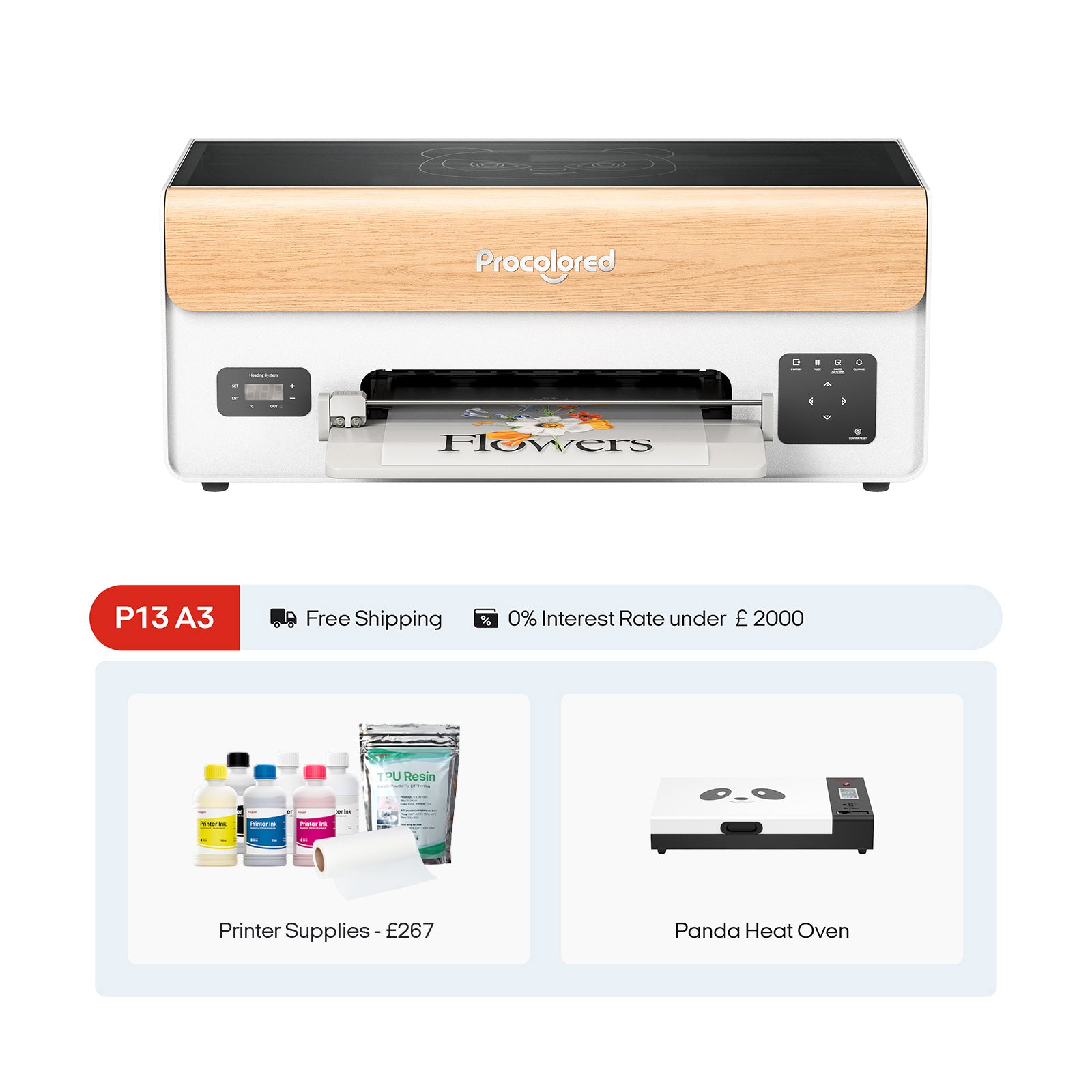Stampante DTF Procolored P13 13" A3 XP600 e Forno