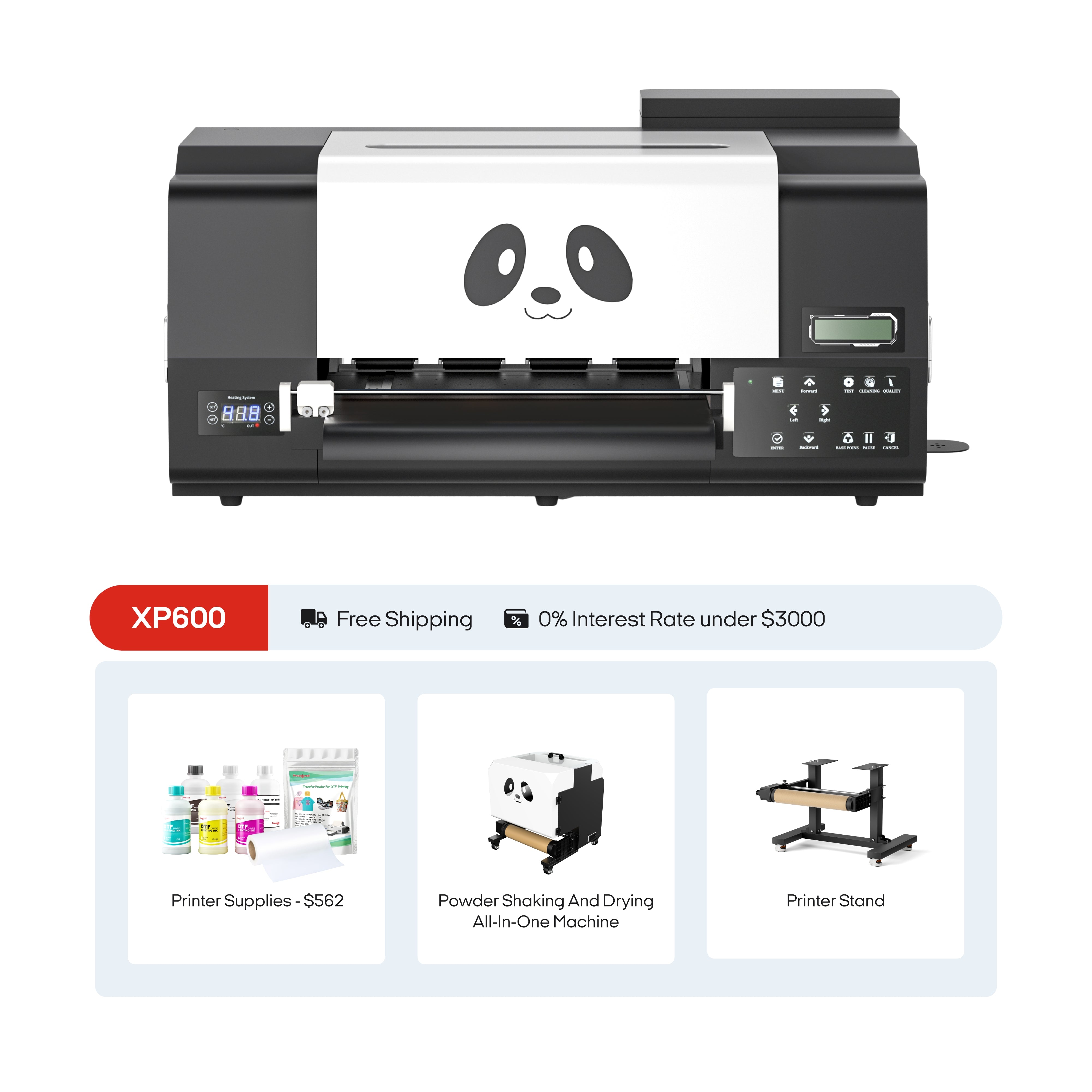 Procolored F13 Pro Panda DTF Printer 13" A3 Dual XP600 + Stand + Shaker Oven