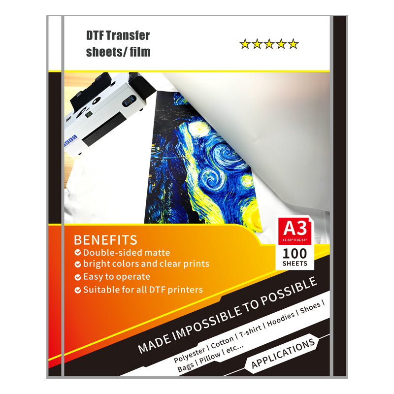 Procolored DTF PreTreat Transfer Sheet Film——fit for A3 DTF Printer